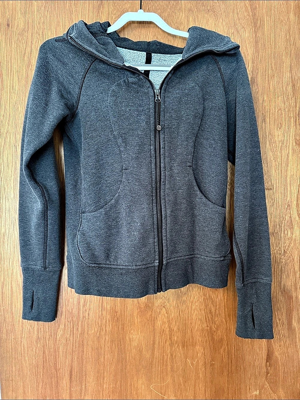 lululemon Scuba Hoodie Gray Zip Hoodie Size 4